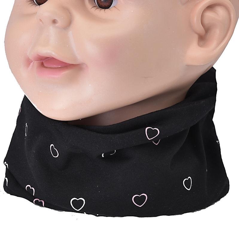 Kinder Loop Herz schwarz Baumwolle